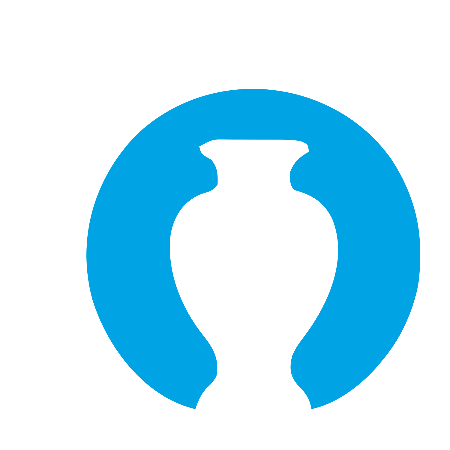 Negative Space Urn Logo #00a3e4