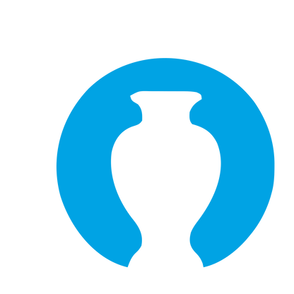 Negative Space Urn Logo #00a3e4