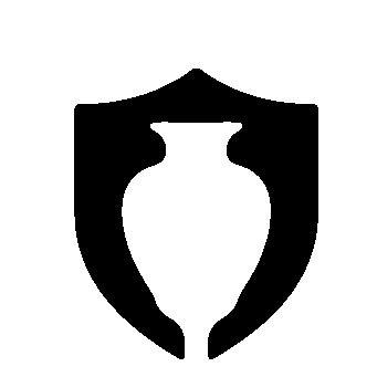 Urn Shield Negative Space Logo