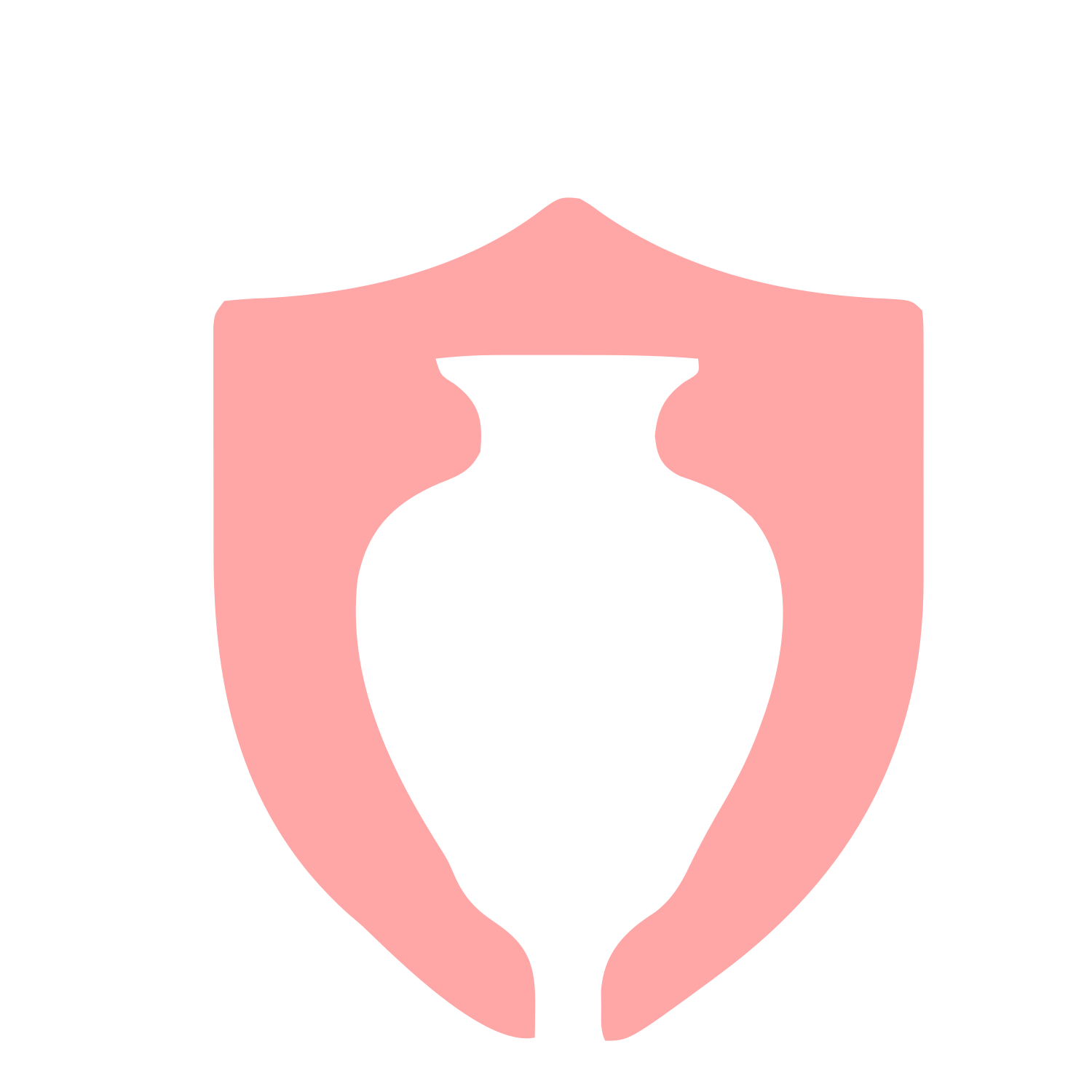 Urn Shield Negative Space Logo #ffa6a6