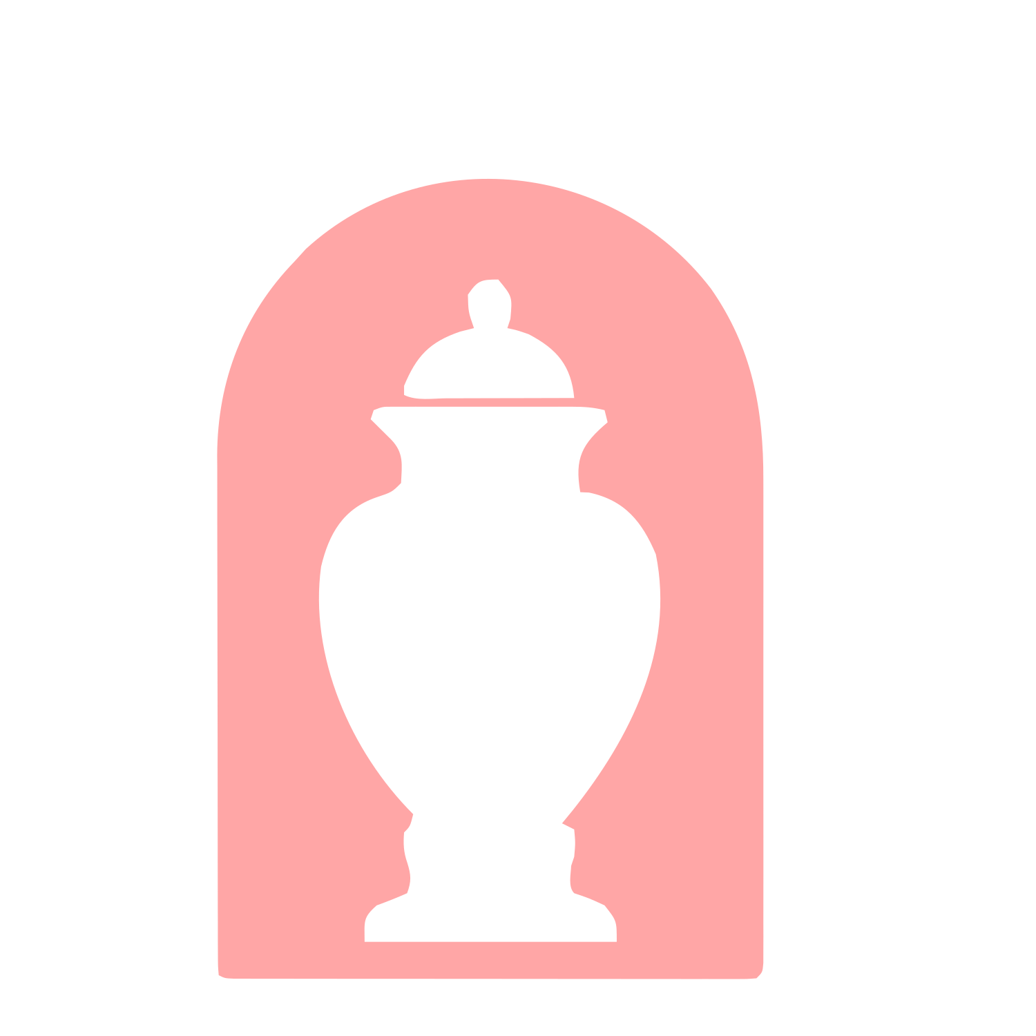 Urn Arch Negative Space Logo #ffa6a6
