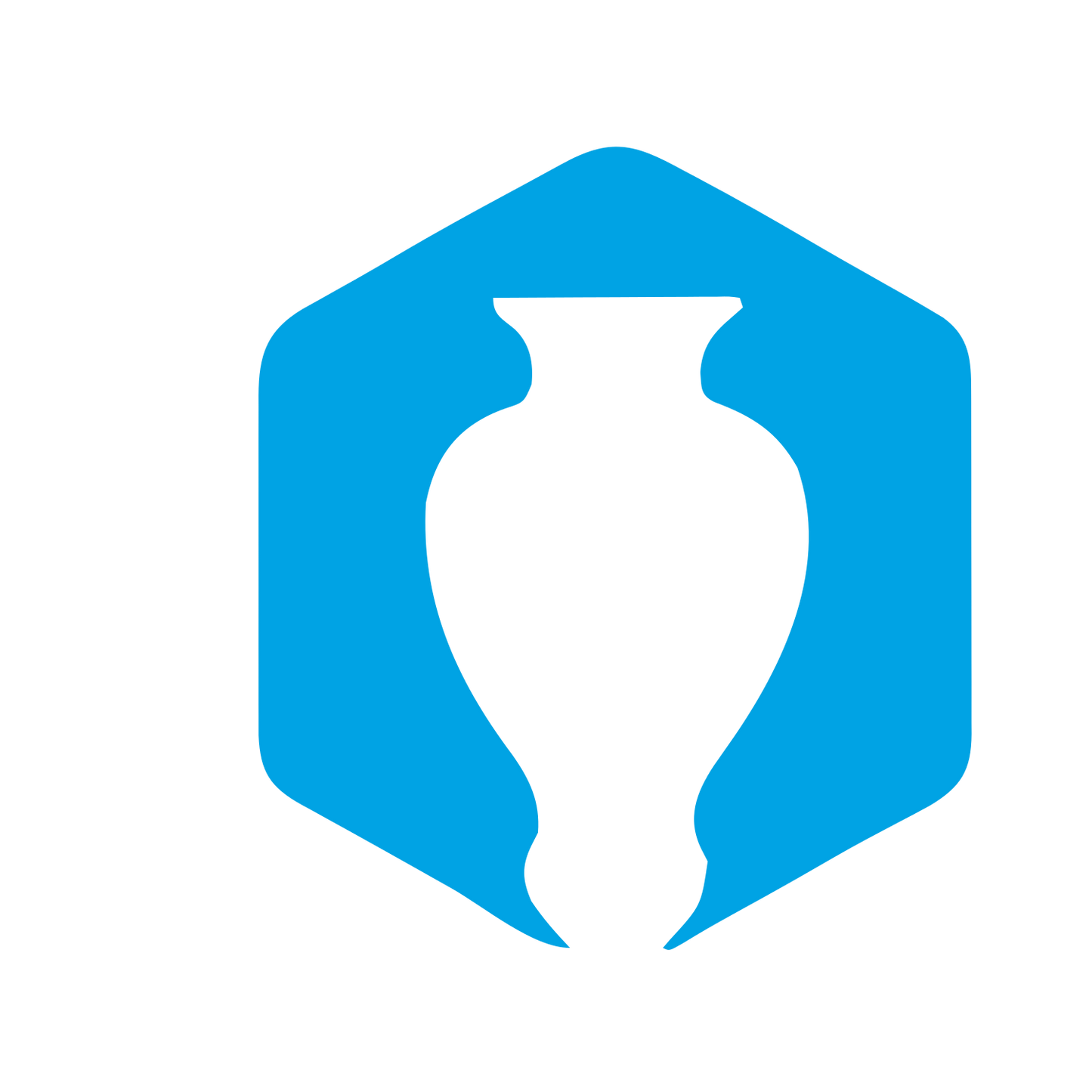 Negative Space Urn Logo #00a3e4