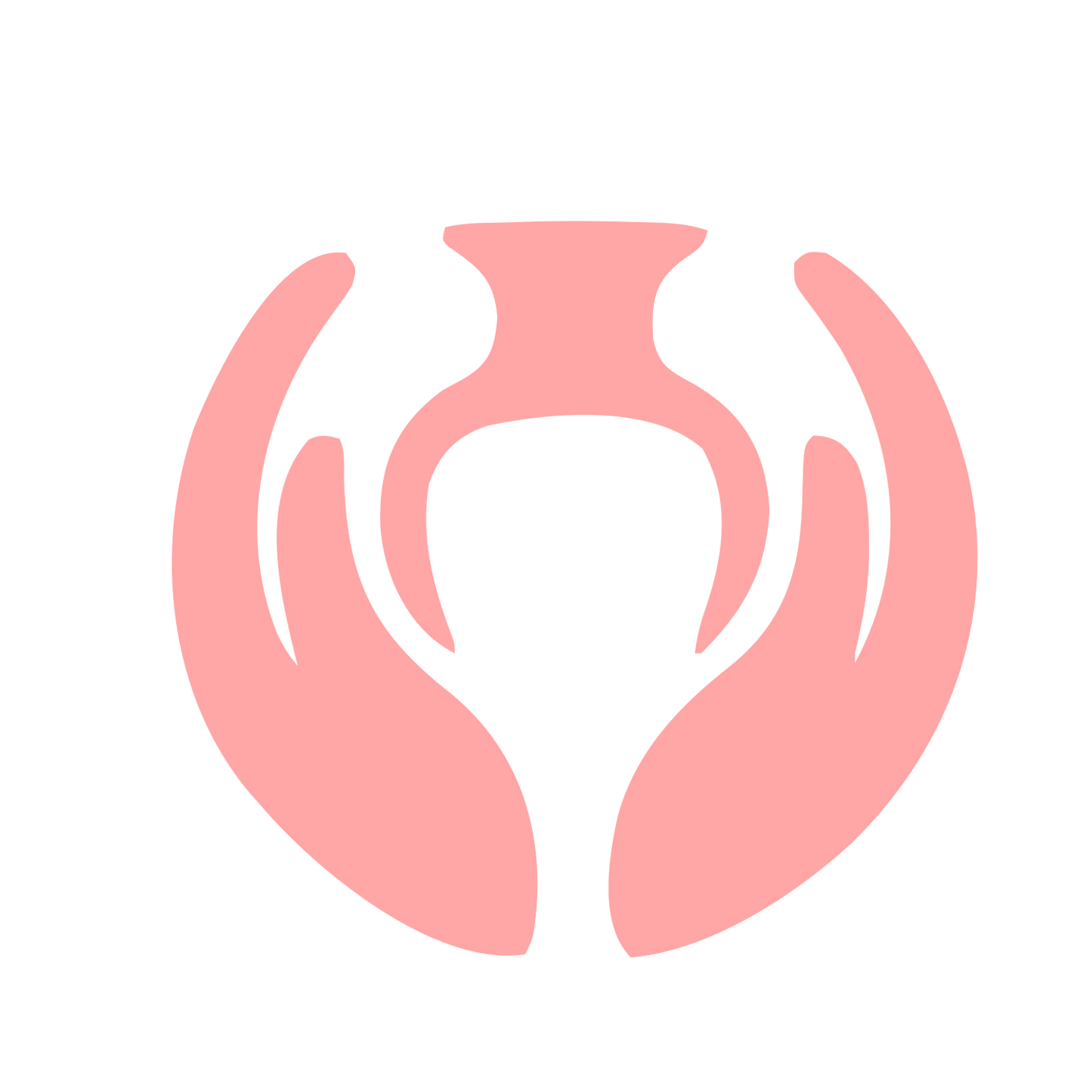 Hands Cradling Urn Logo #ffa6a6