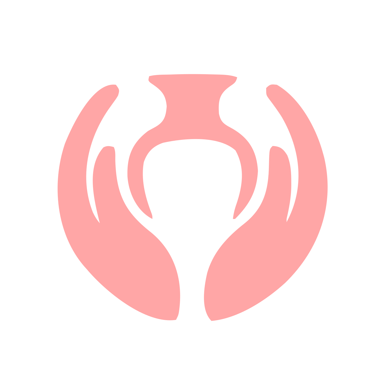 Hands Cradling Urn Logo #ffa6a6