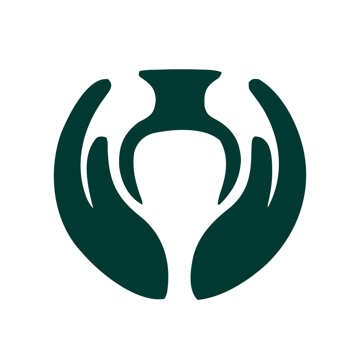 Hands Cradling Urn Logo #003932