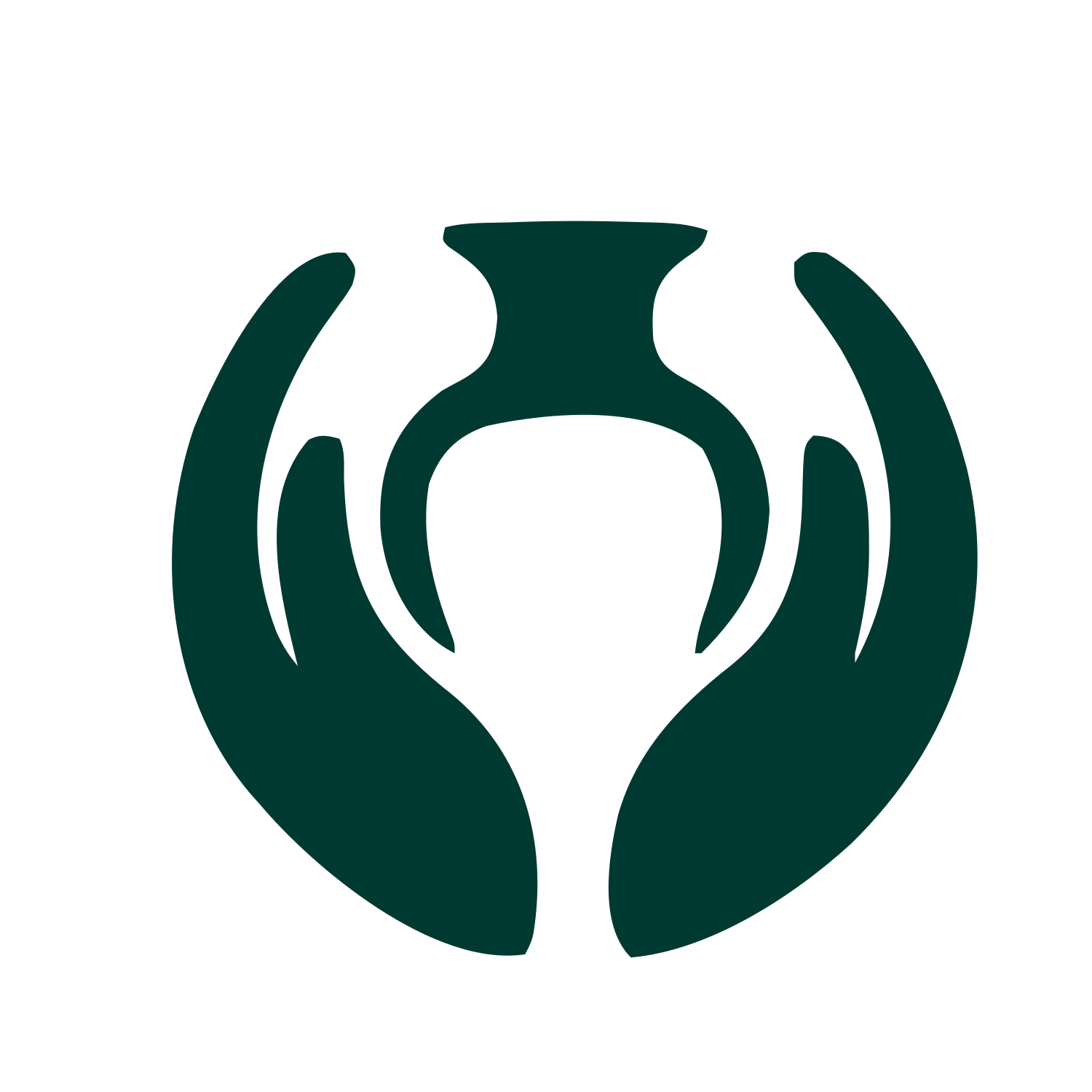Hands Cradling Urn Logo #003932