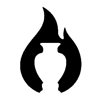 Flame Urn Negative Space Logo