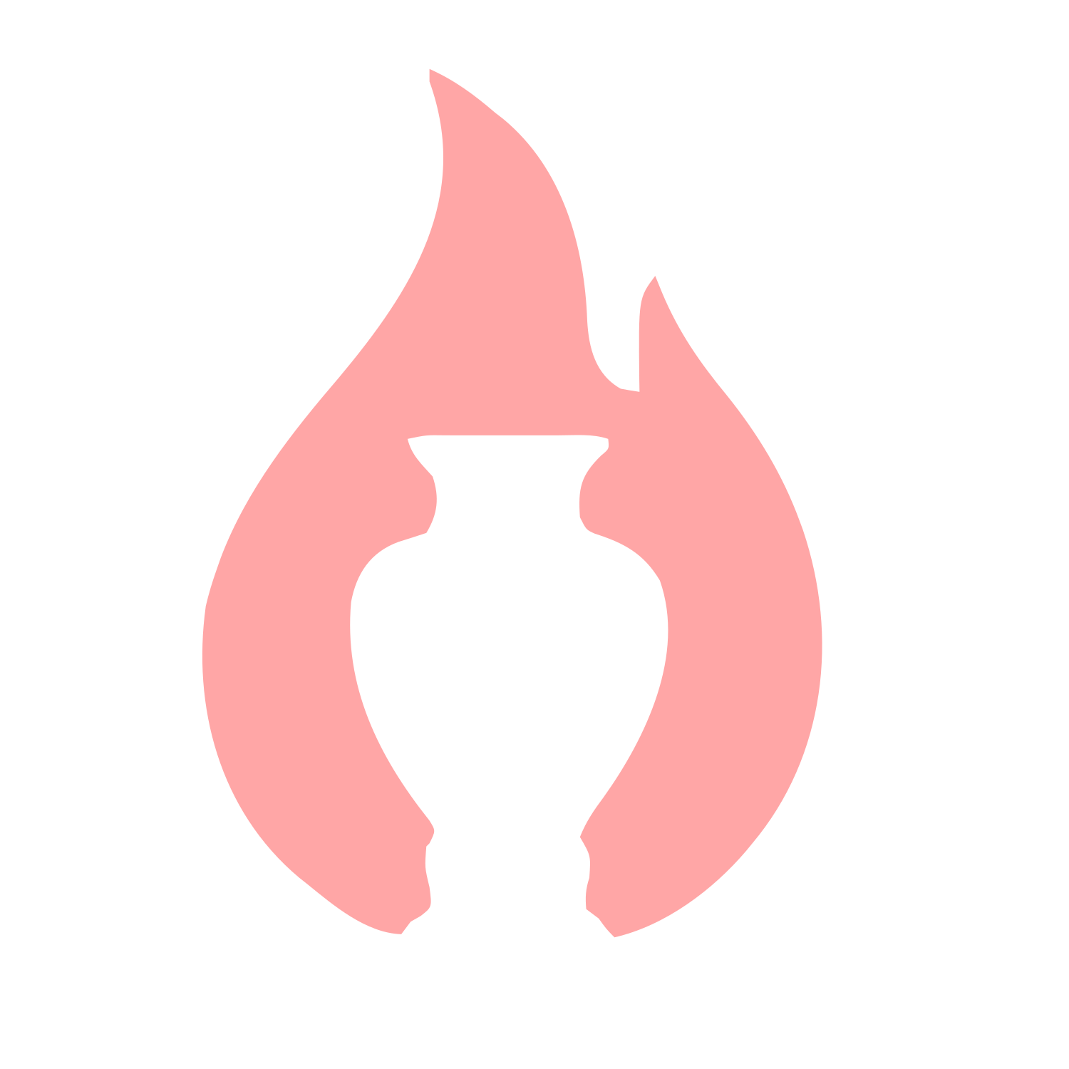 Flame Urn Negative Space Logo #ffa6a6