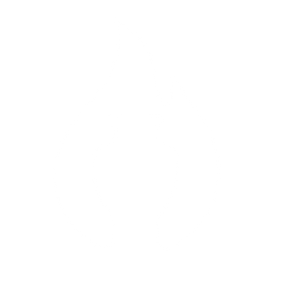 Flame Urn Negative Space Logo #ffffff