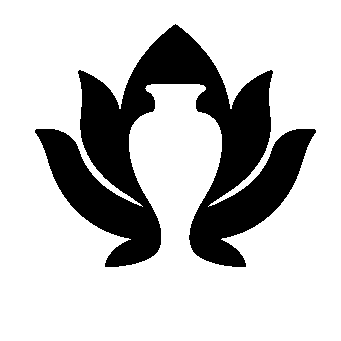 Lotus Urn Negative Space Logo