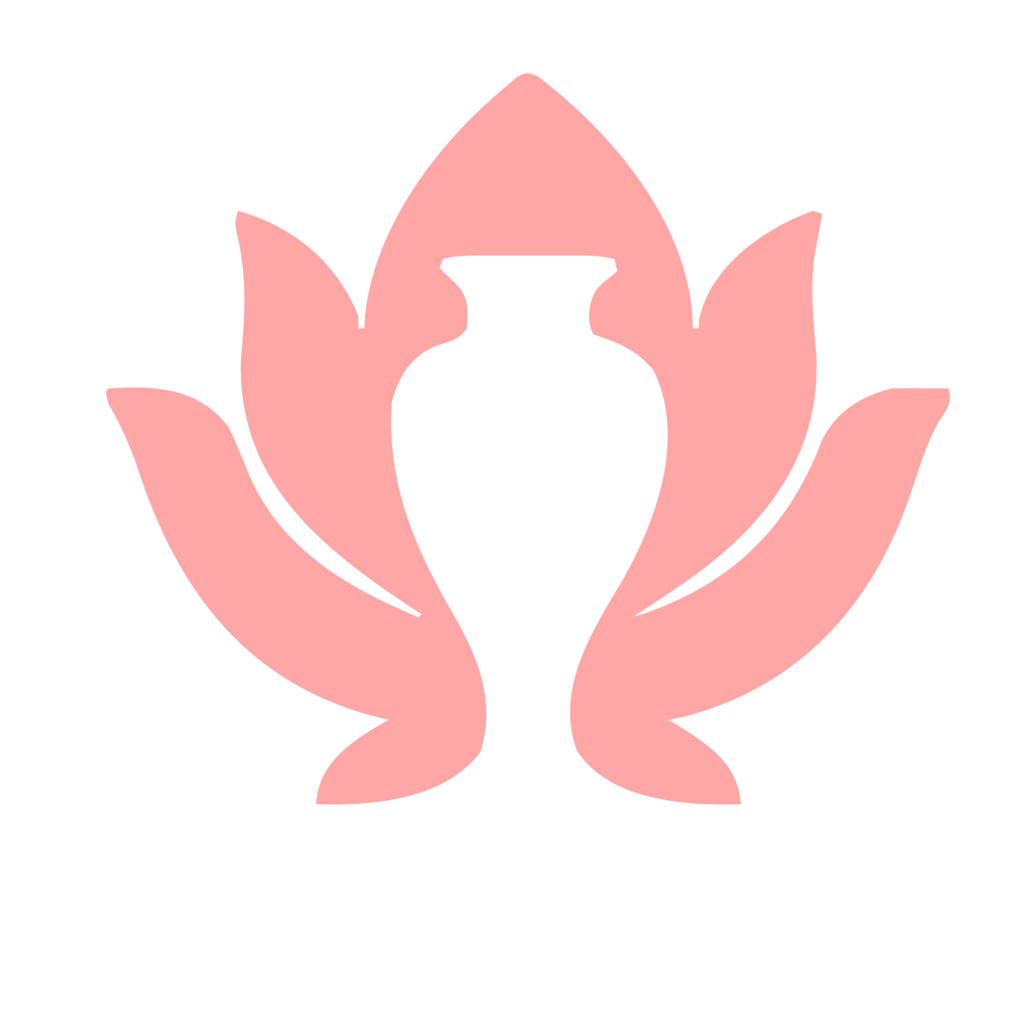 Lotus Urn Negative Space Logo #ffa6a6