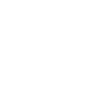 Lotus Urn Negative Space Logo #ffffff