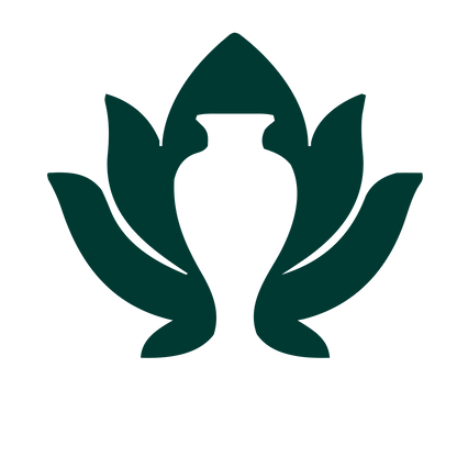 Lotus Urn Negative Space Logo #003932