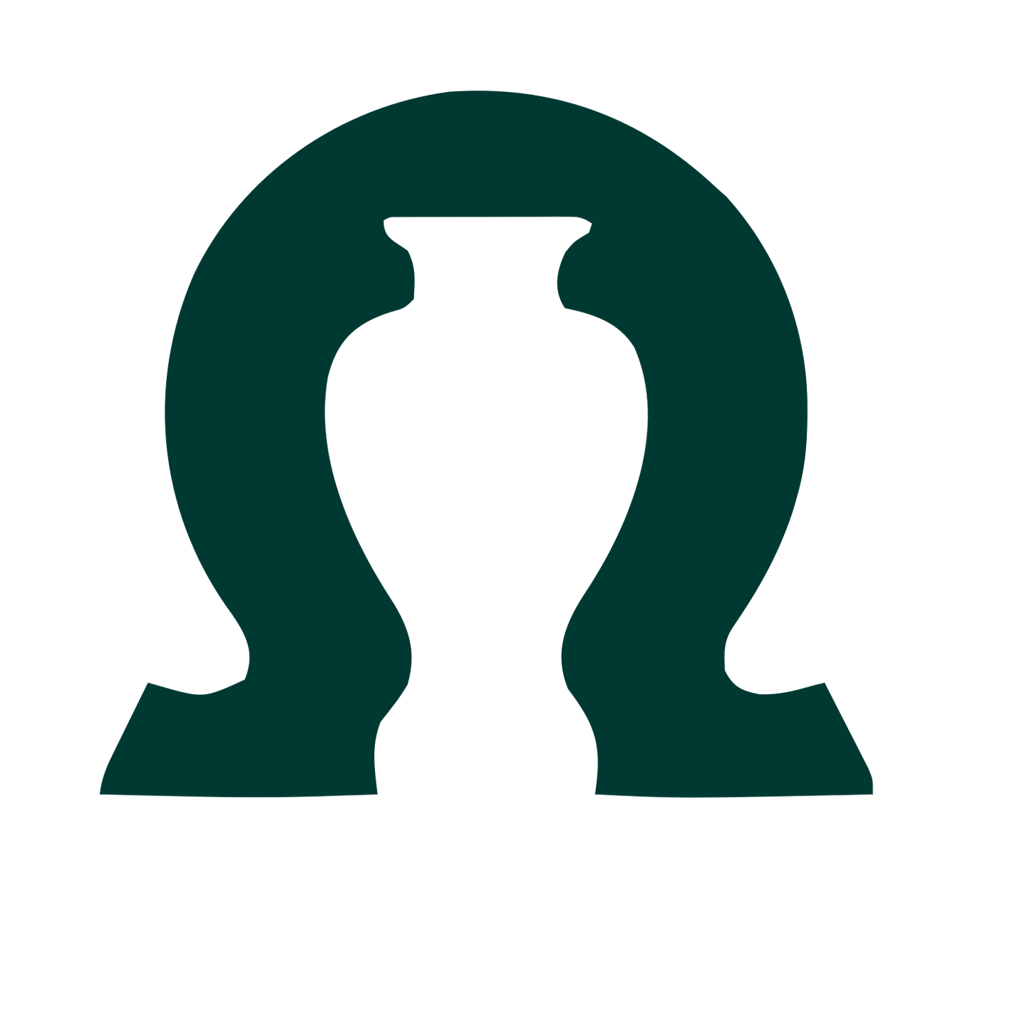 Negative Space Urn Logo #003932