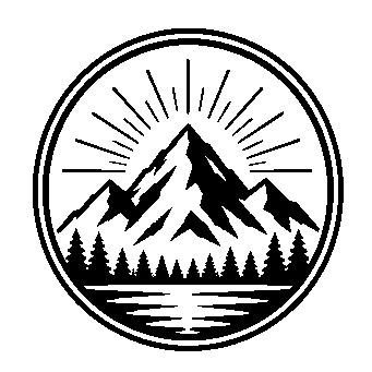 Mountain Sunrise Badge Logo