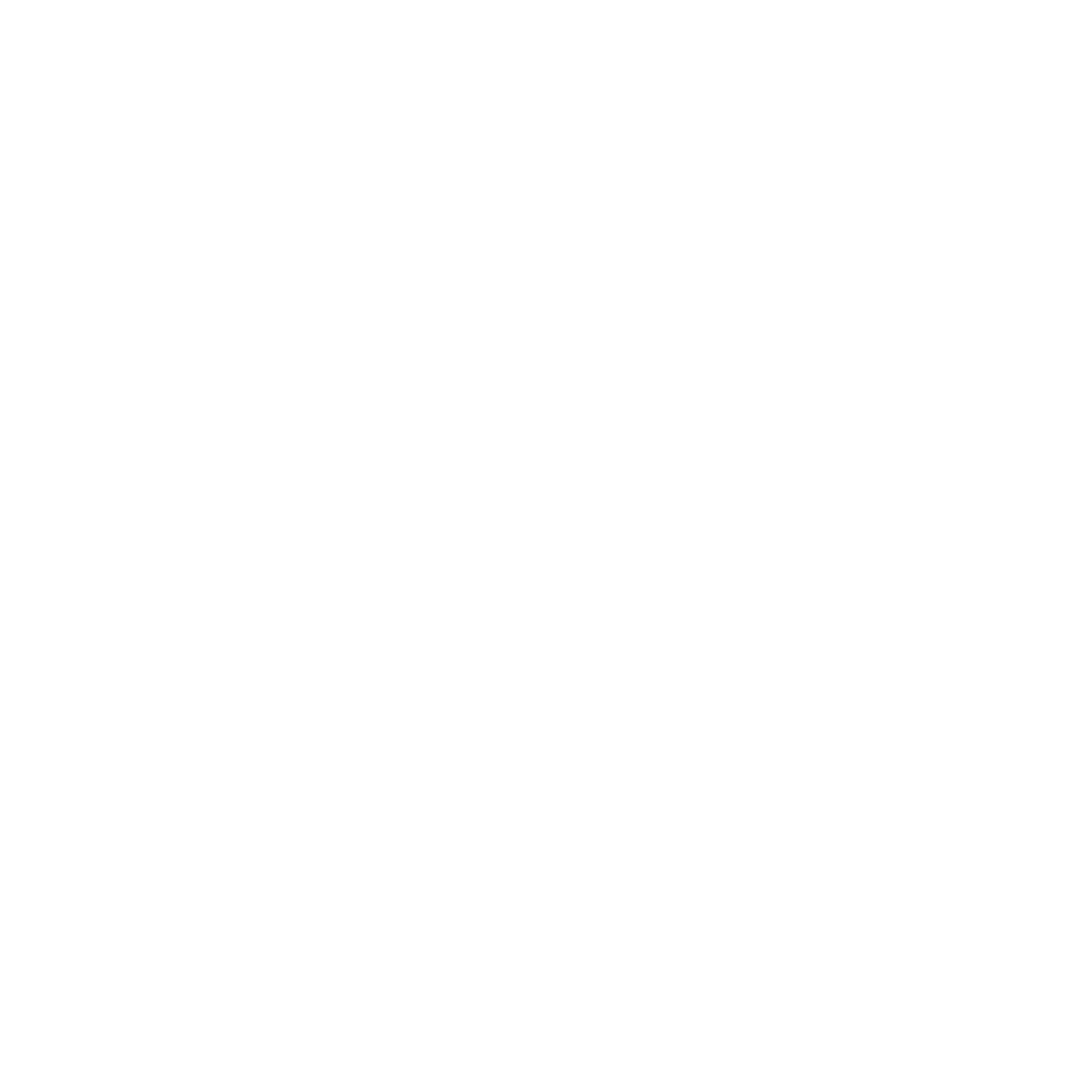Mountain Sunrise Badge Logo #ffffff
