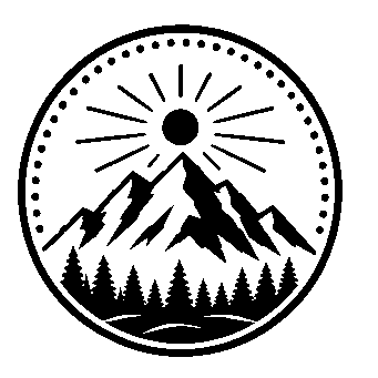 Mountain Sun Badge Logo