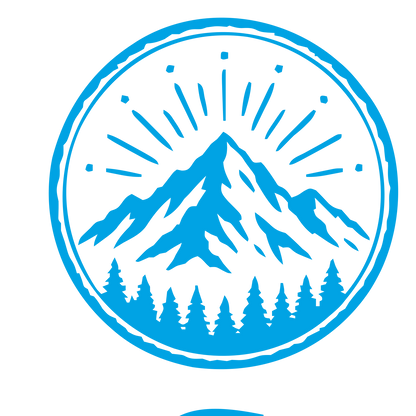 Mountain Forest Badge Logo #00a3e4