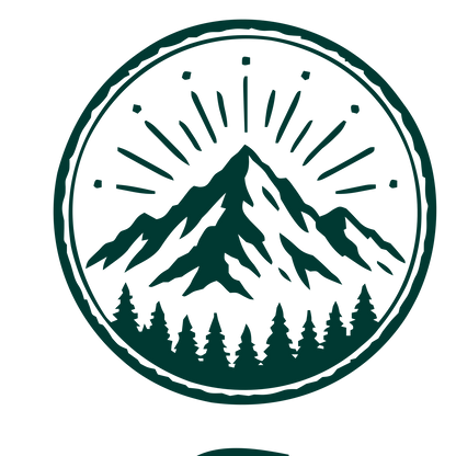 Mountain Forest Badge Logo #003932