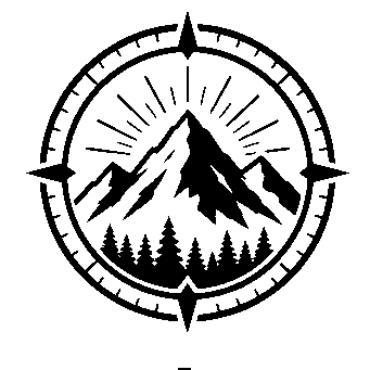 Mountain Compass Badge Logo