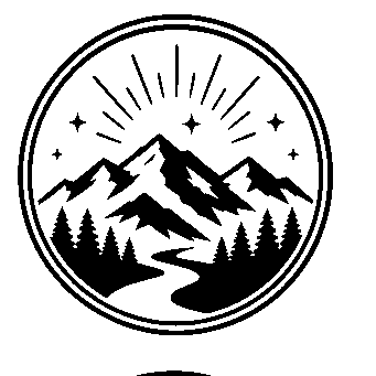 Mountain Badge Stamp Logo