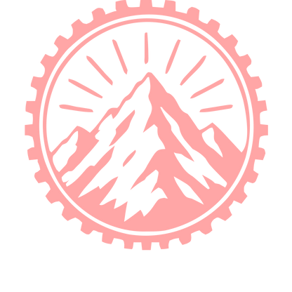 Mountain Gear Badge Logo #ffa6a6