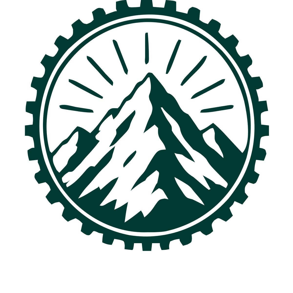 Mountain Gear Badge Logo #003932