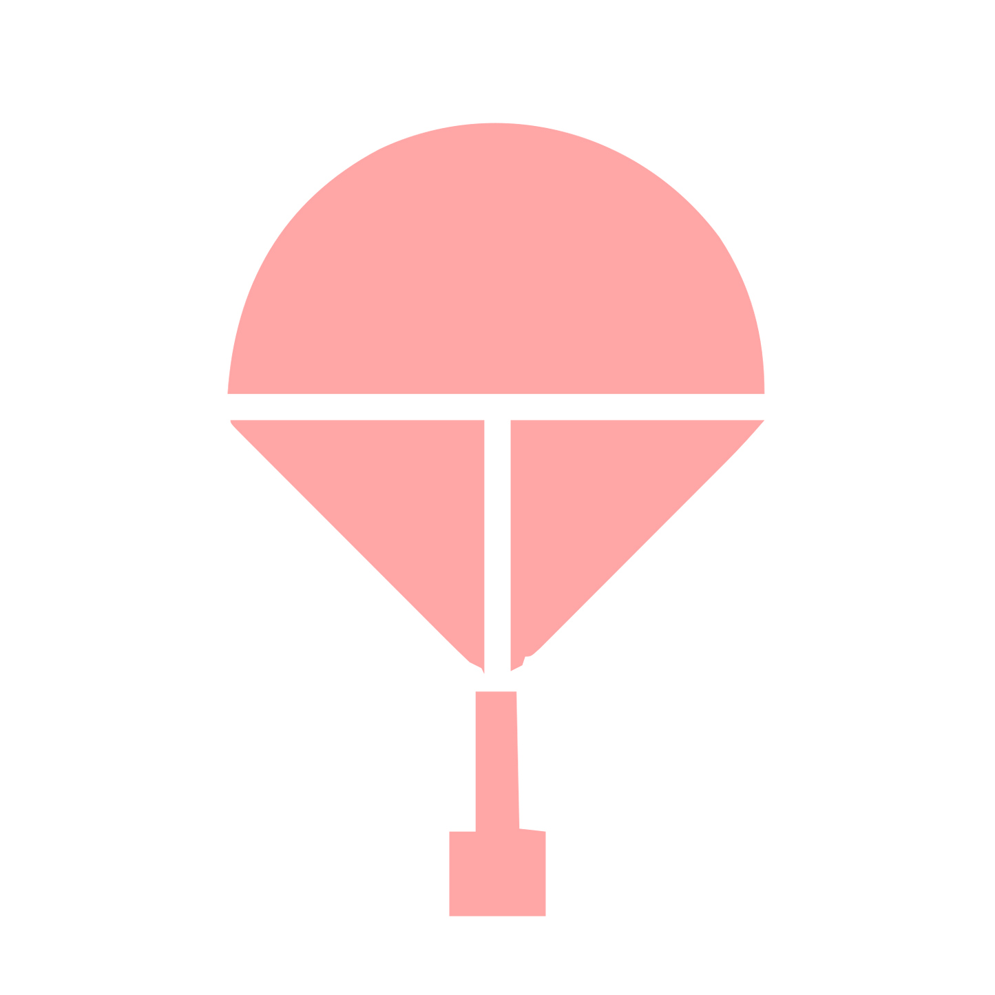 Bauhaus Parachute Umbrella Logo #ffa6a6