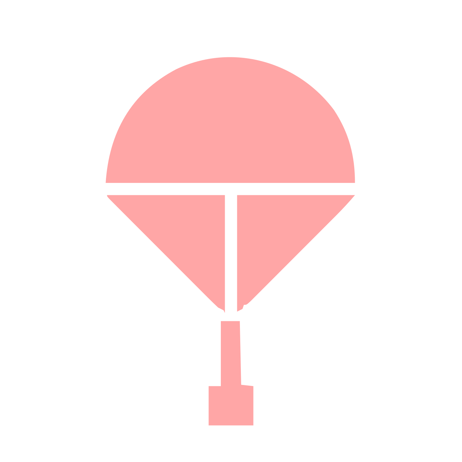 Bauhaus Parachute Umbrella Logo #ffa6a6