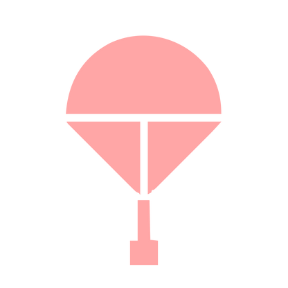 Bauhaus Parachute Umbrella Logo #ffa6a6