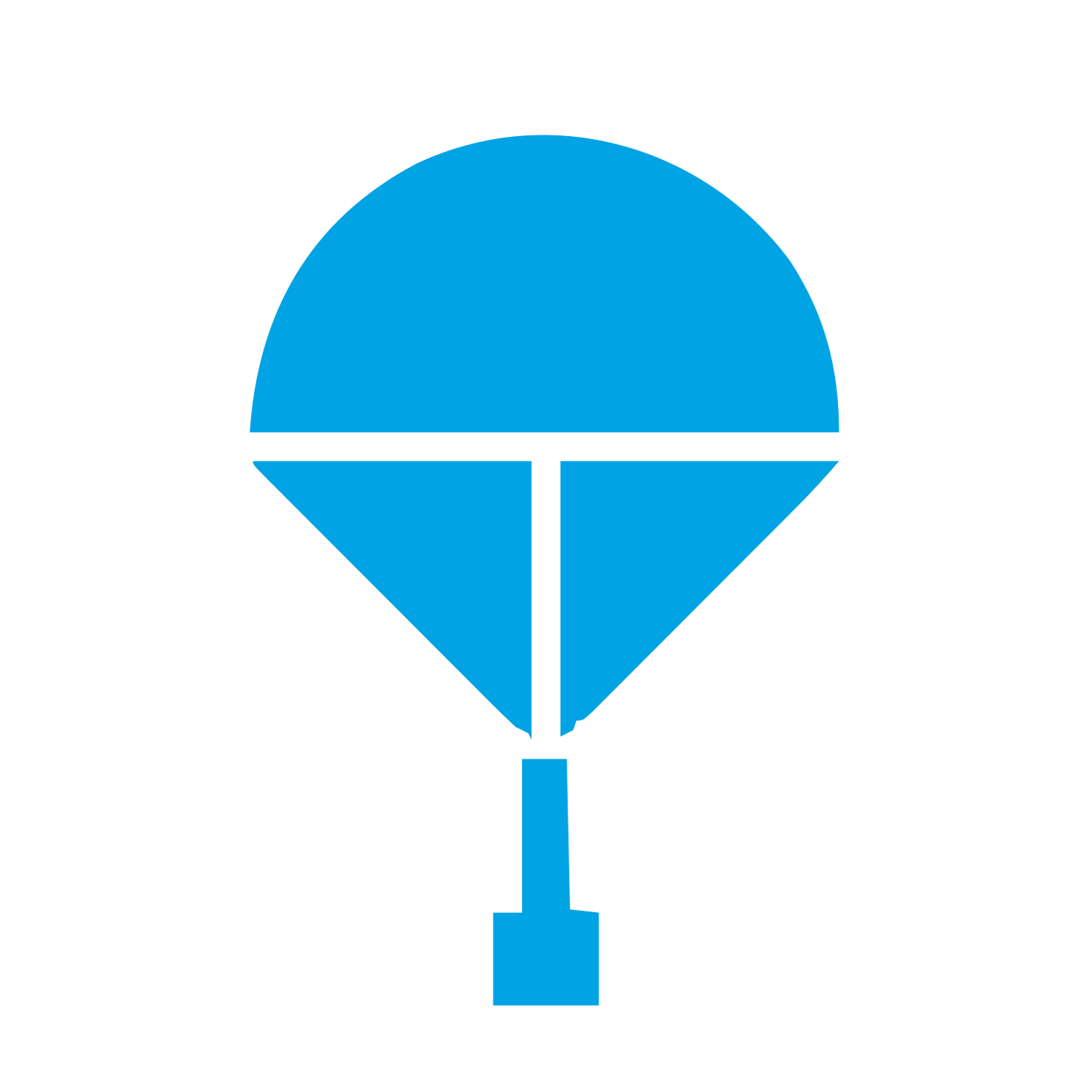 Bauhaus Parachute Umbrella Logo #00a3e4