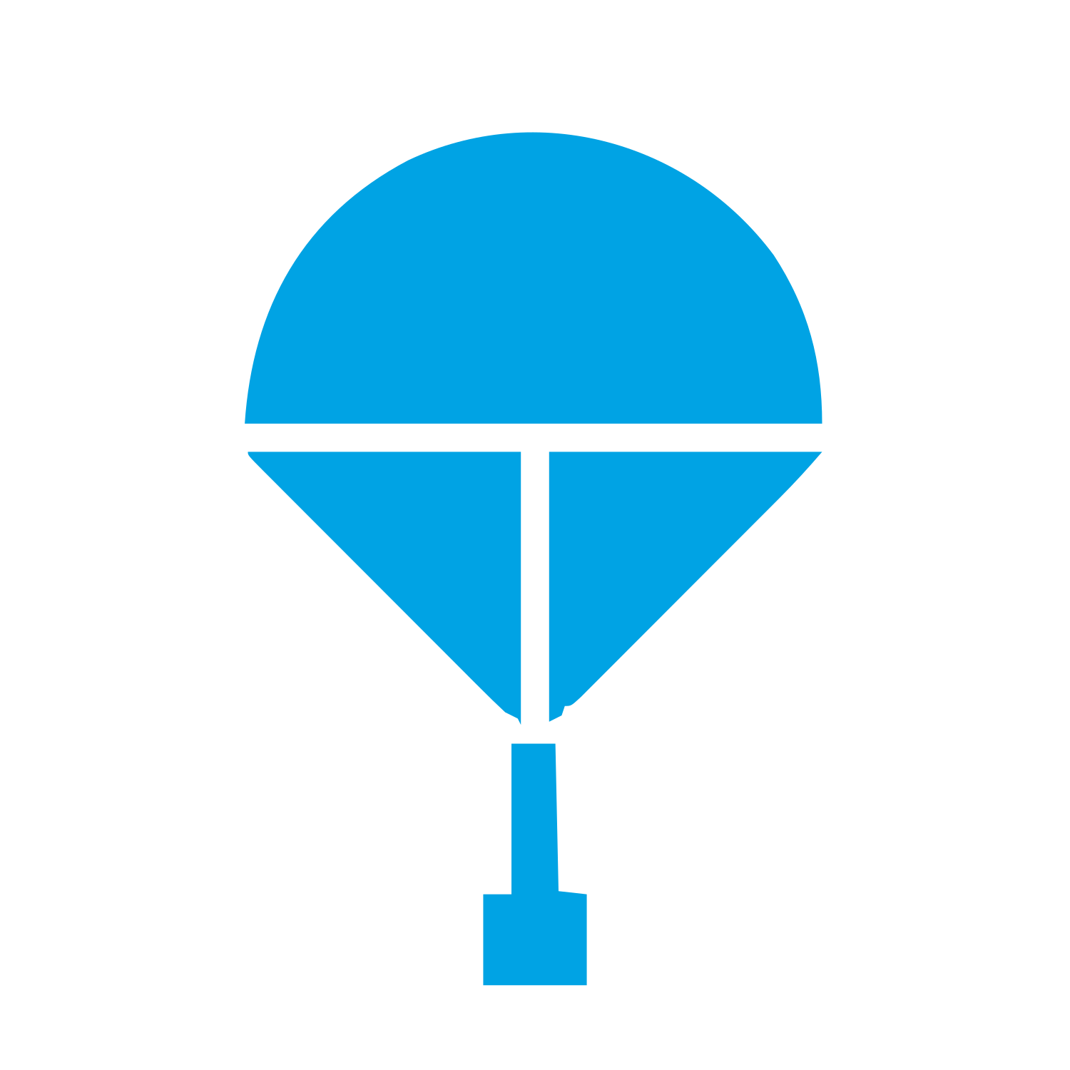 Bauhaus Parachute Umbrella Logo #00a3e4