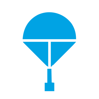 Bauhaus Parachute Umbrella Logo #00a3e4