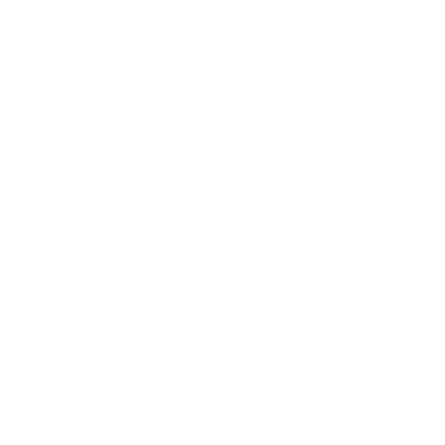 Bauhaus Parachute Umbrella Logo #ffffff