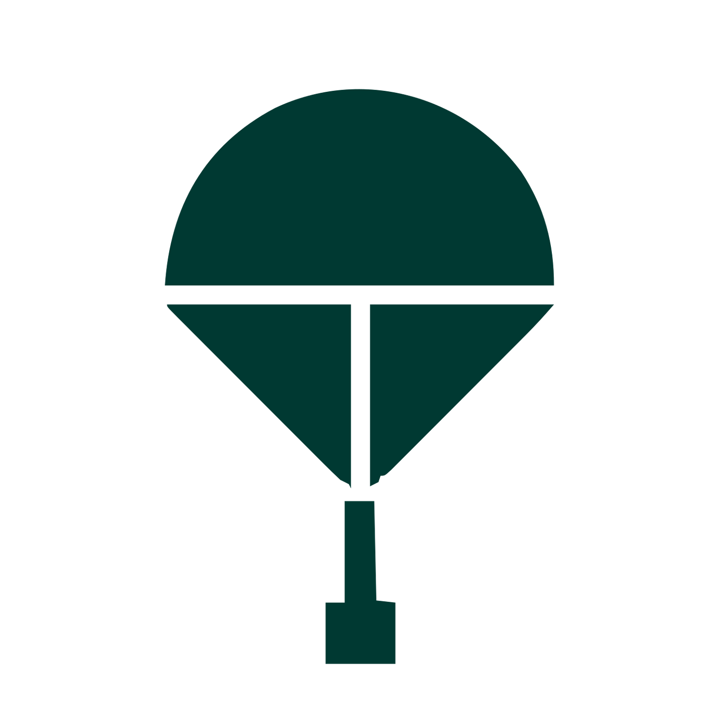 Bauhaus Parachute Umbrella Logo #003932