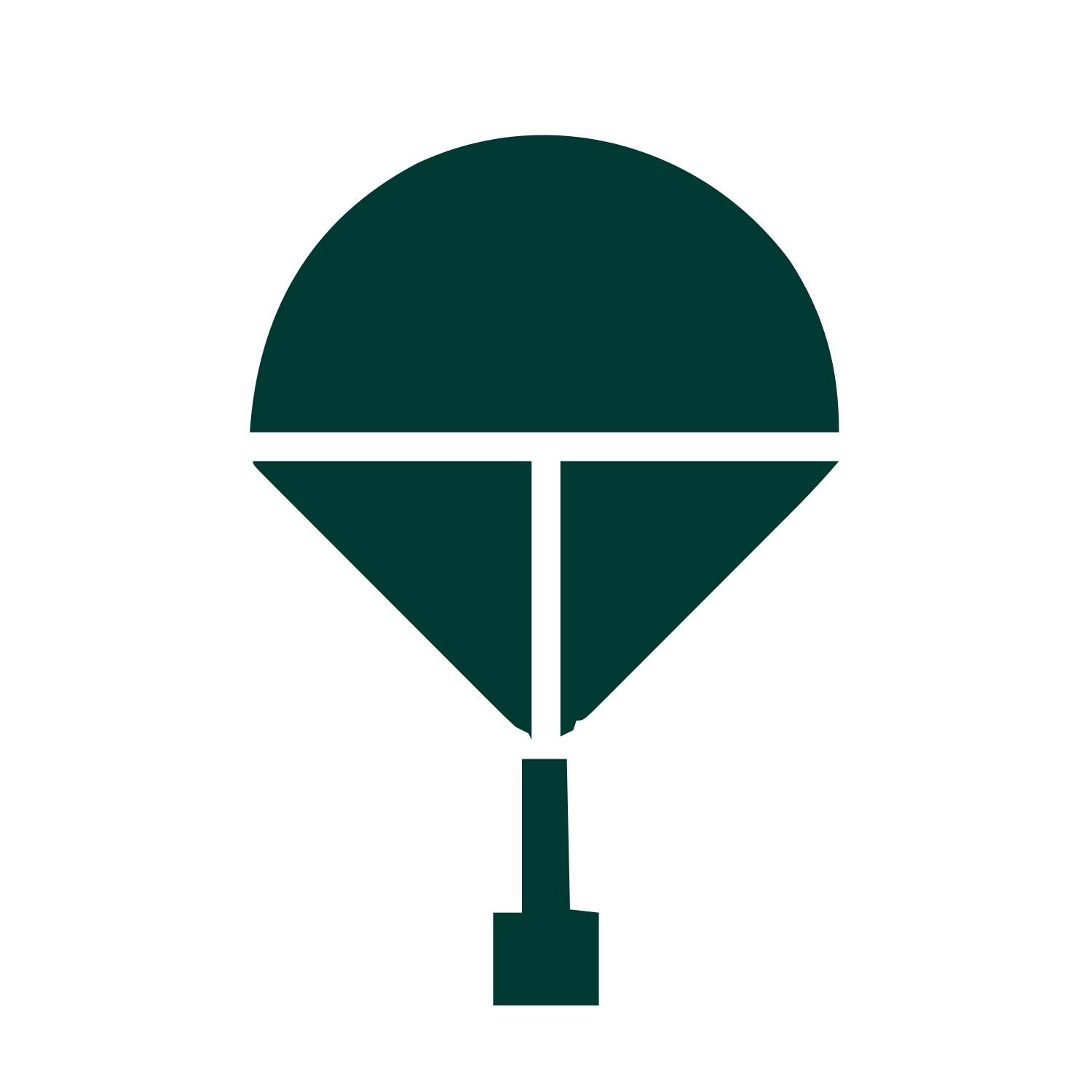 Bauhaus Parachute Umbrella Logo #003932