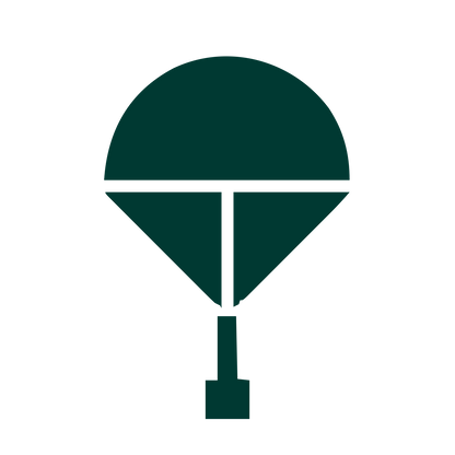 Bauhaus Parachute Umbrella Logo #003932