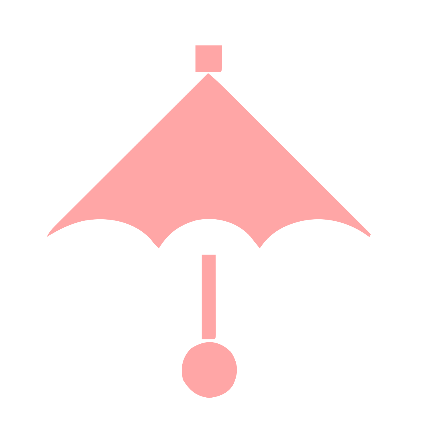 Bauhaus Umbrella Logo #ffa6a6