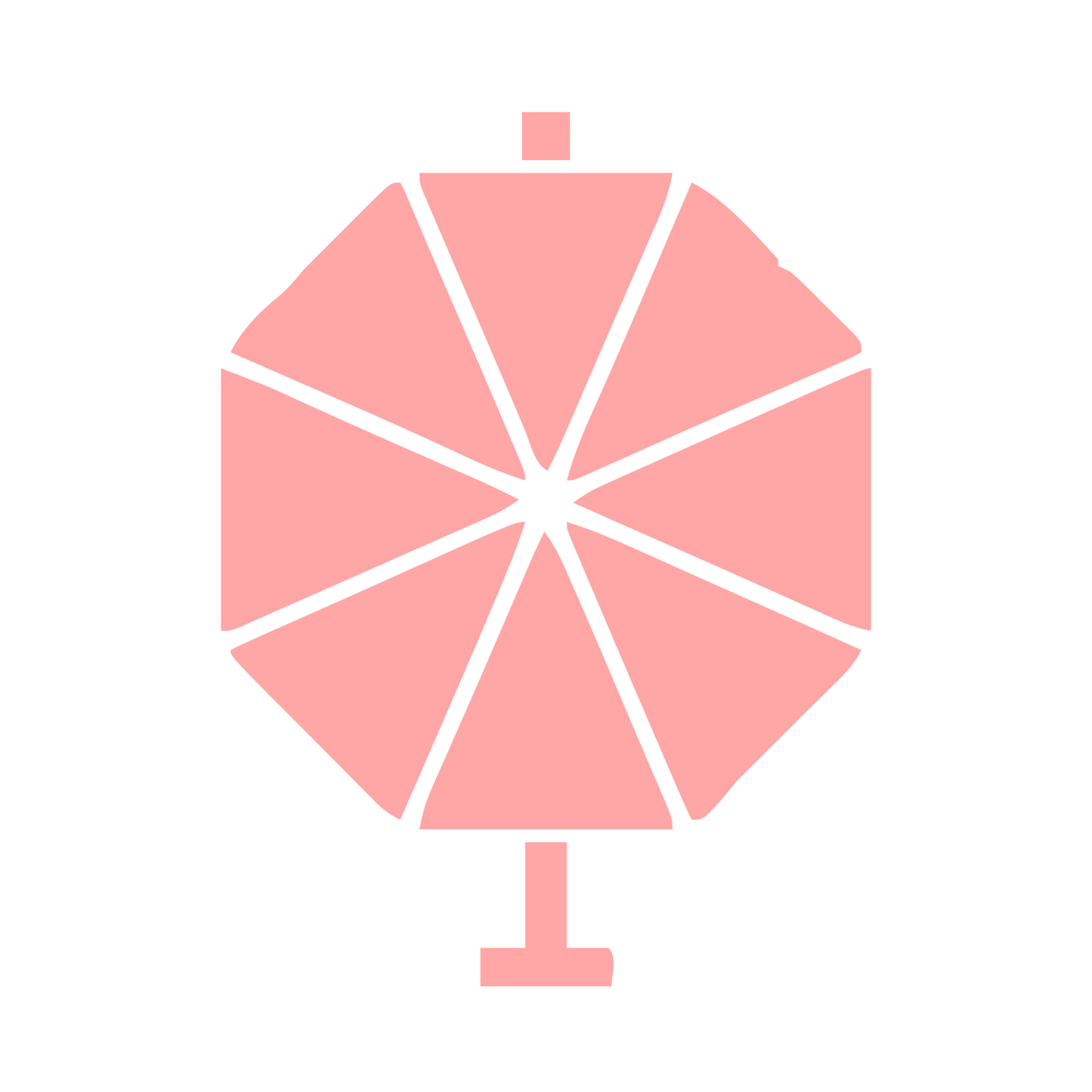 Bauhaus Umbrella Logo #ffa6a6