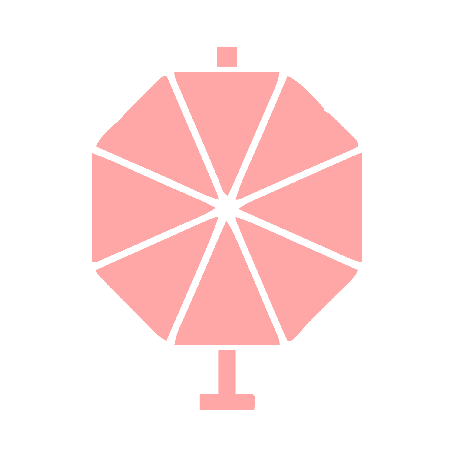 Bauhaus Umbrella Logo #ffa6a6
