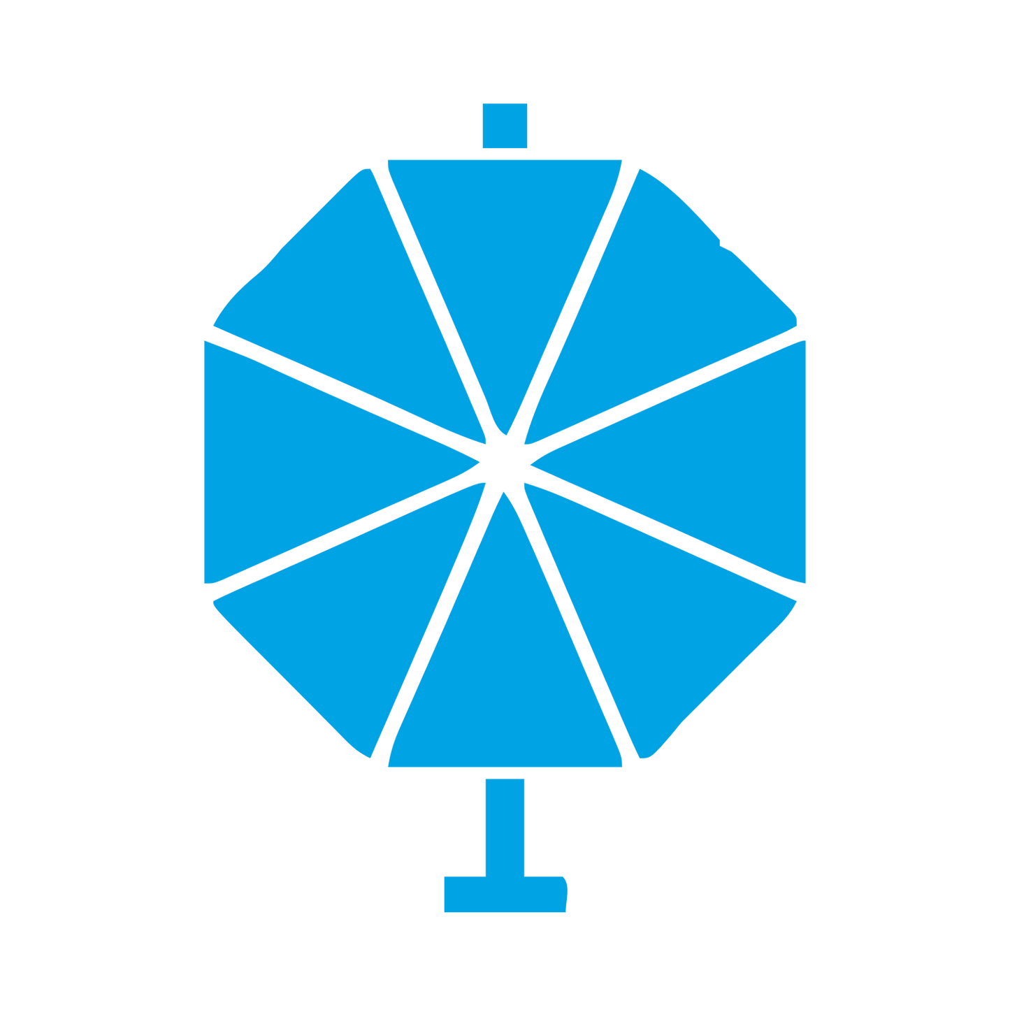 Bauhaus Umbrella Logo #00a3e4