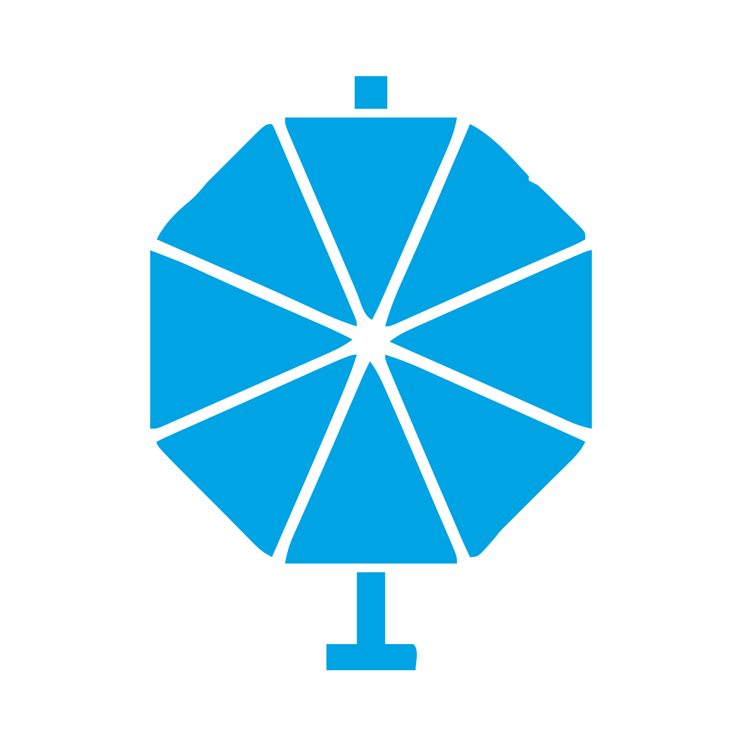 Bauhaus Umbrella Logo #00a3e4
