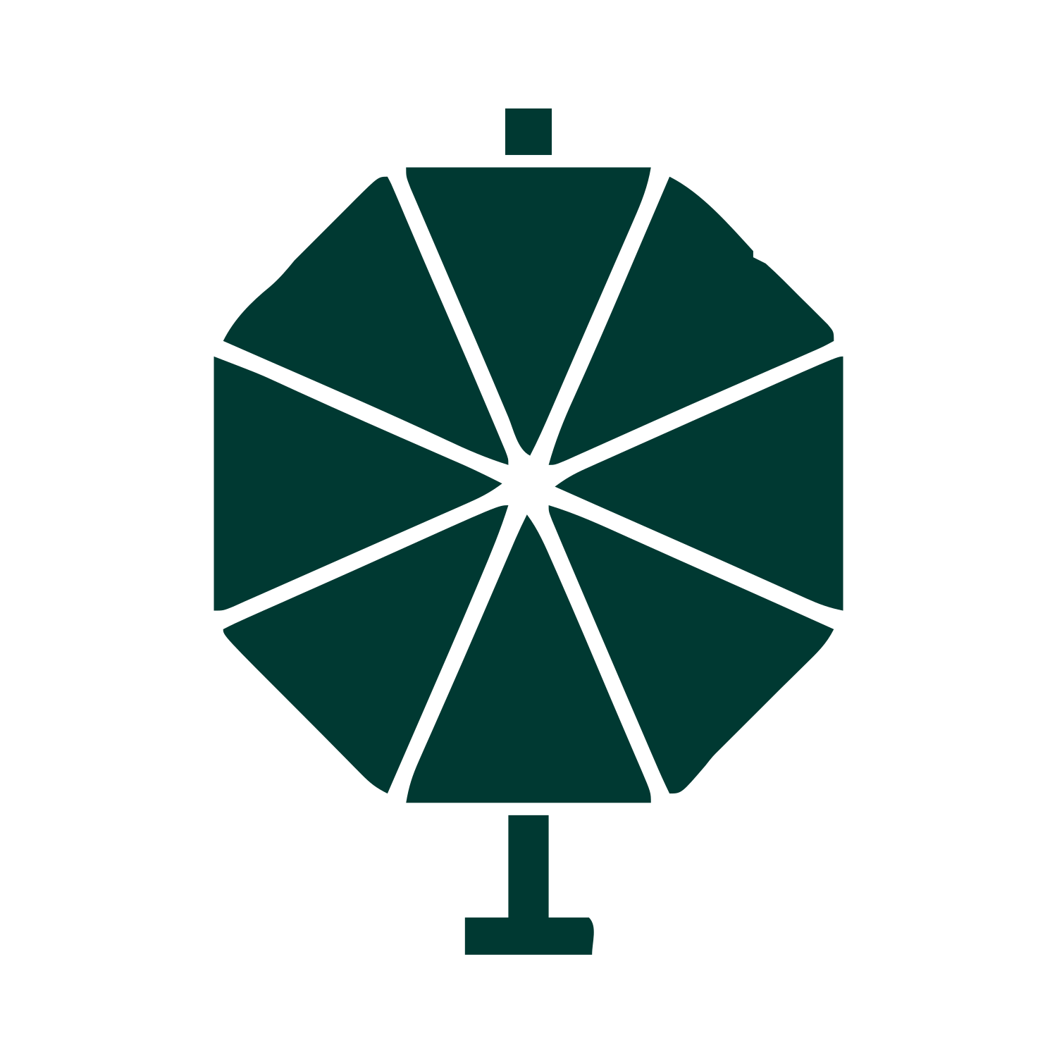 Bauhaus Umbrella Logo #003932