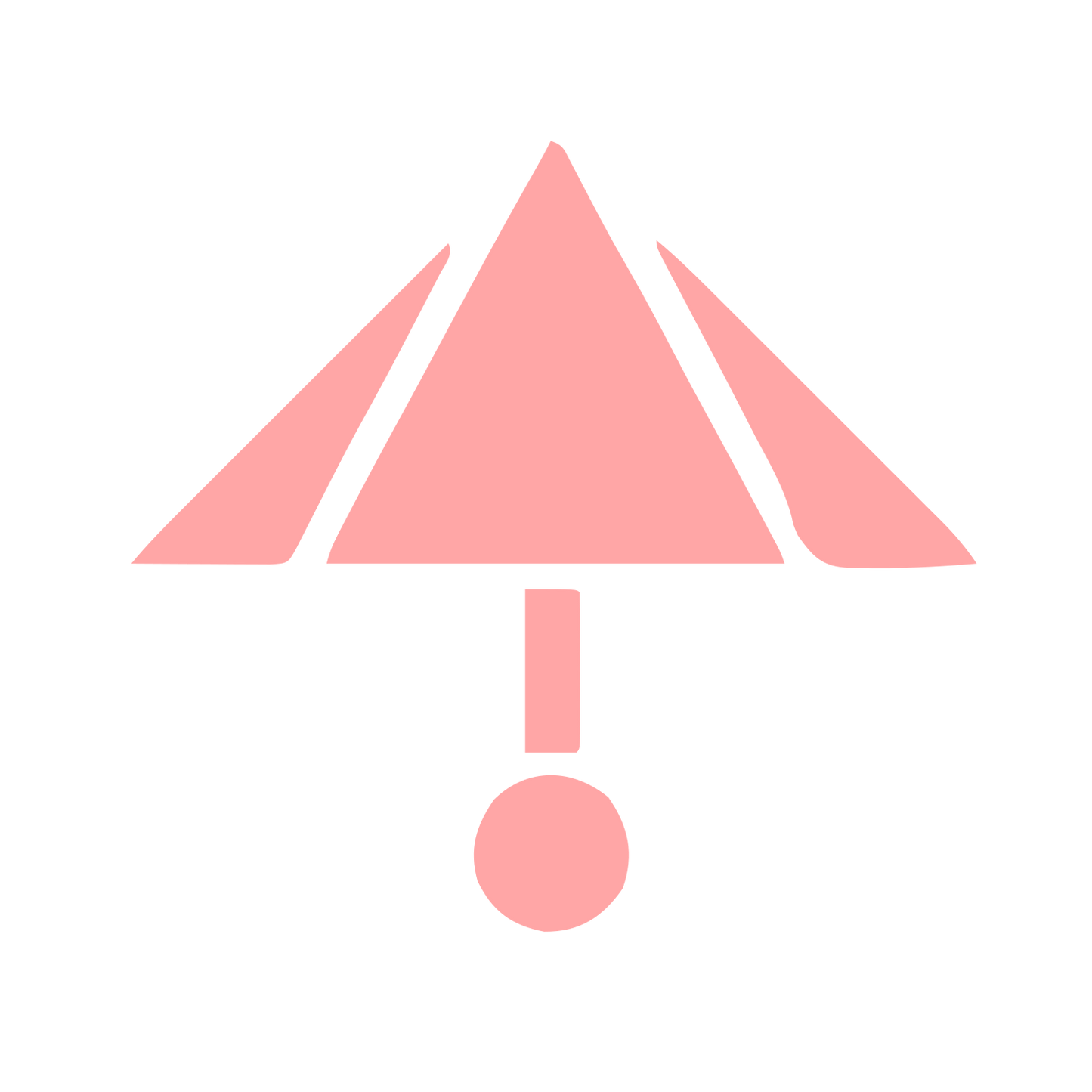 Bauhaus Umbrella Exclamation Logo #ffa6a6