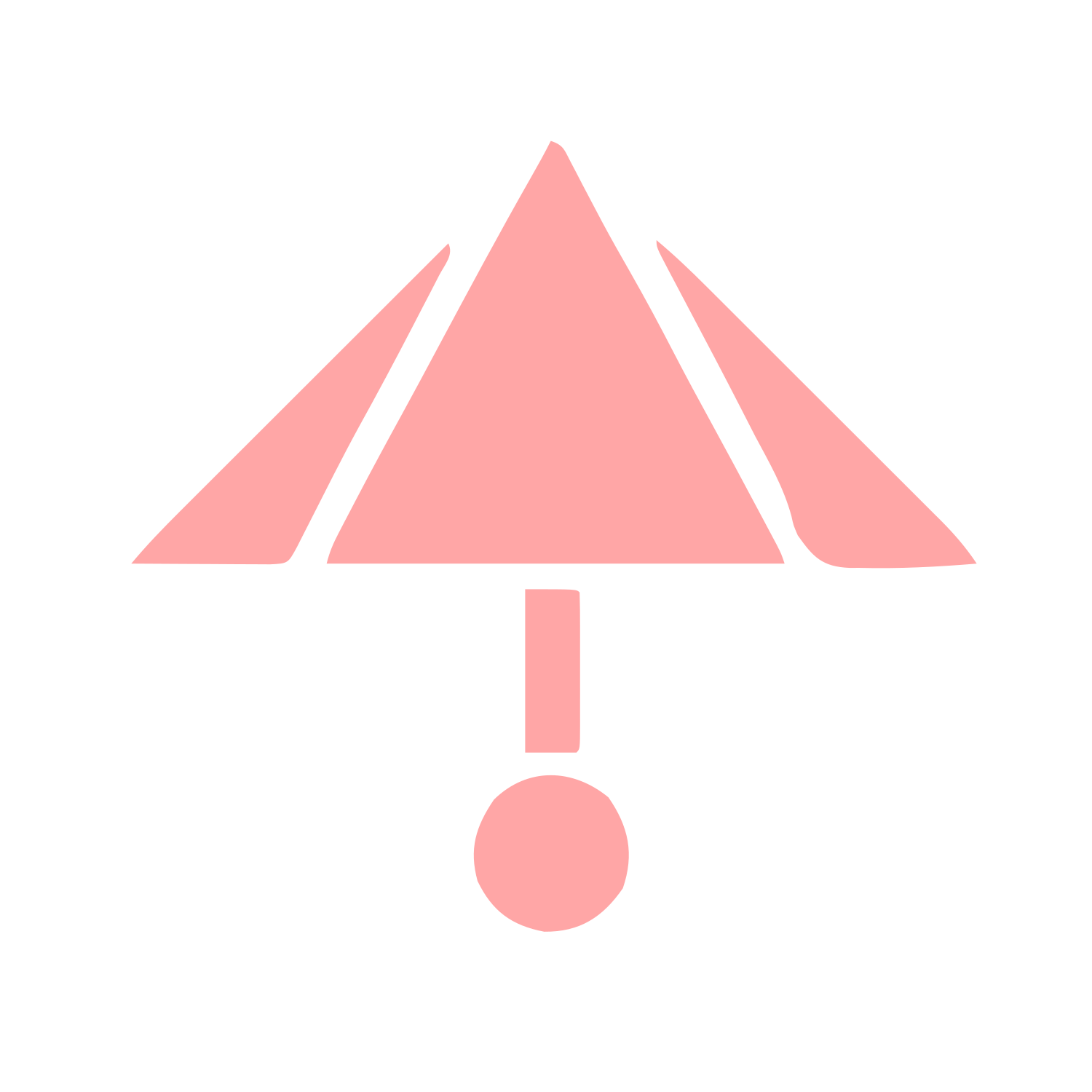 Bauhaus Umbrella Exclamation Logo #ffa6a6