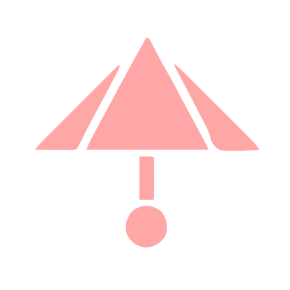 Bauhaus Umbrella Exclamation Logo #ffa6a6
