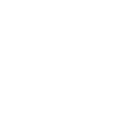 Bauhaus Umbrella Exclamation Logo #ffffff