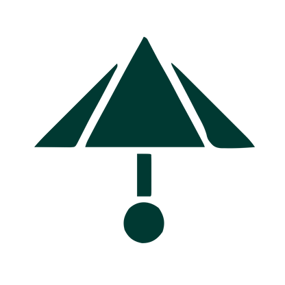 Bauhaus Umbrella Exclamation Logo #003932