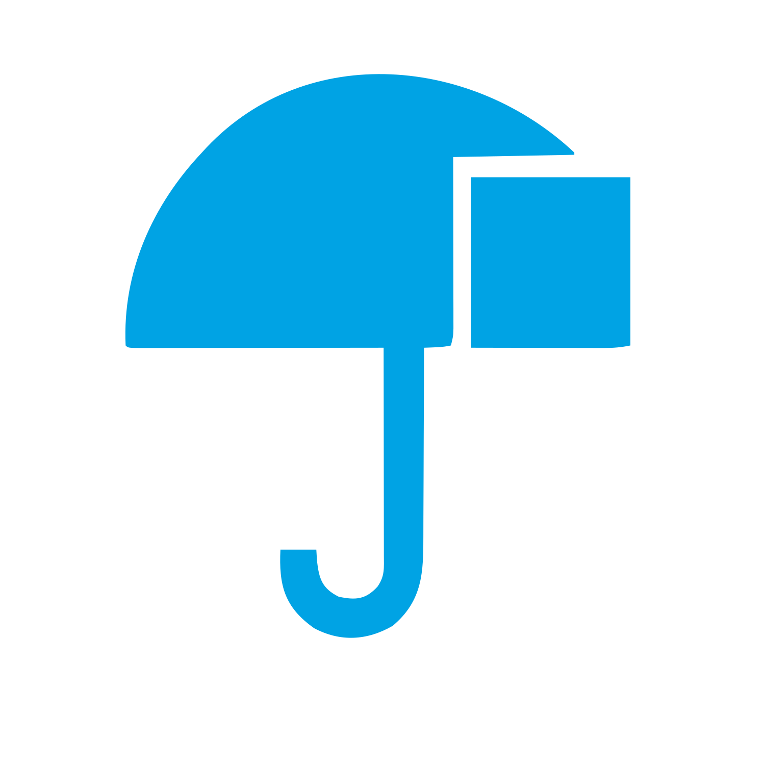 Bauhaus Umbrella Logo #00a3e4