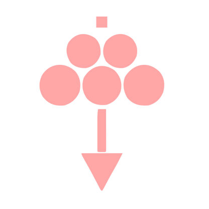 Bauhaus Umbrella Circles Logo #ffa6a6